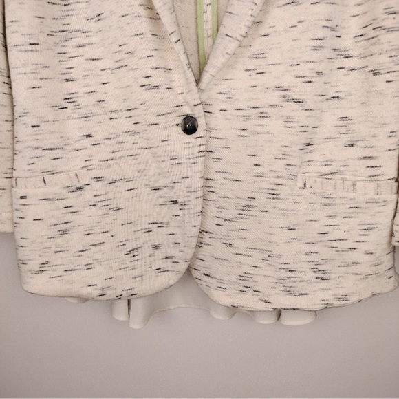 Anthropologie Cream Blazer Textured Knit Jacket - Picture 3 of 7